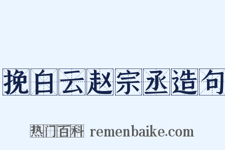 挽白云赵宗丞造句是什么意思的图片